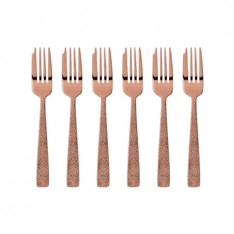 Sambonet Sambonet Siena - Edelstahl / PVD Kupfer Kuchengabel Set 6-tlg. Sambonet Siena - Набор вилок для торта из нержавеющей стали / меди с PVD-покрытием, 6 шт.