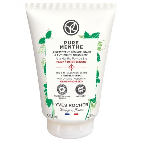 Yves Rocher Pure Menthe 3 in 1 Reinigung Peeling Anti-Mitesser Pure Menthe 3 в 1 чистка-пилинг-против черных точек