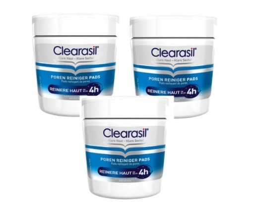 Clearasil Pads Poren Reiniger Средство для очищения лица, диски, Набор 3 упаковки x 65 шт. Clearasil Pads Poren Reiniger Средство для очищения лица, диски, Набор 3 упаковки x 65 шт.