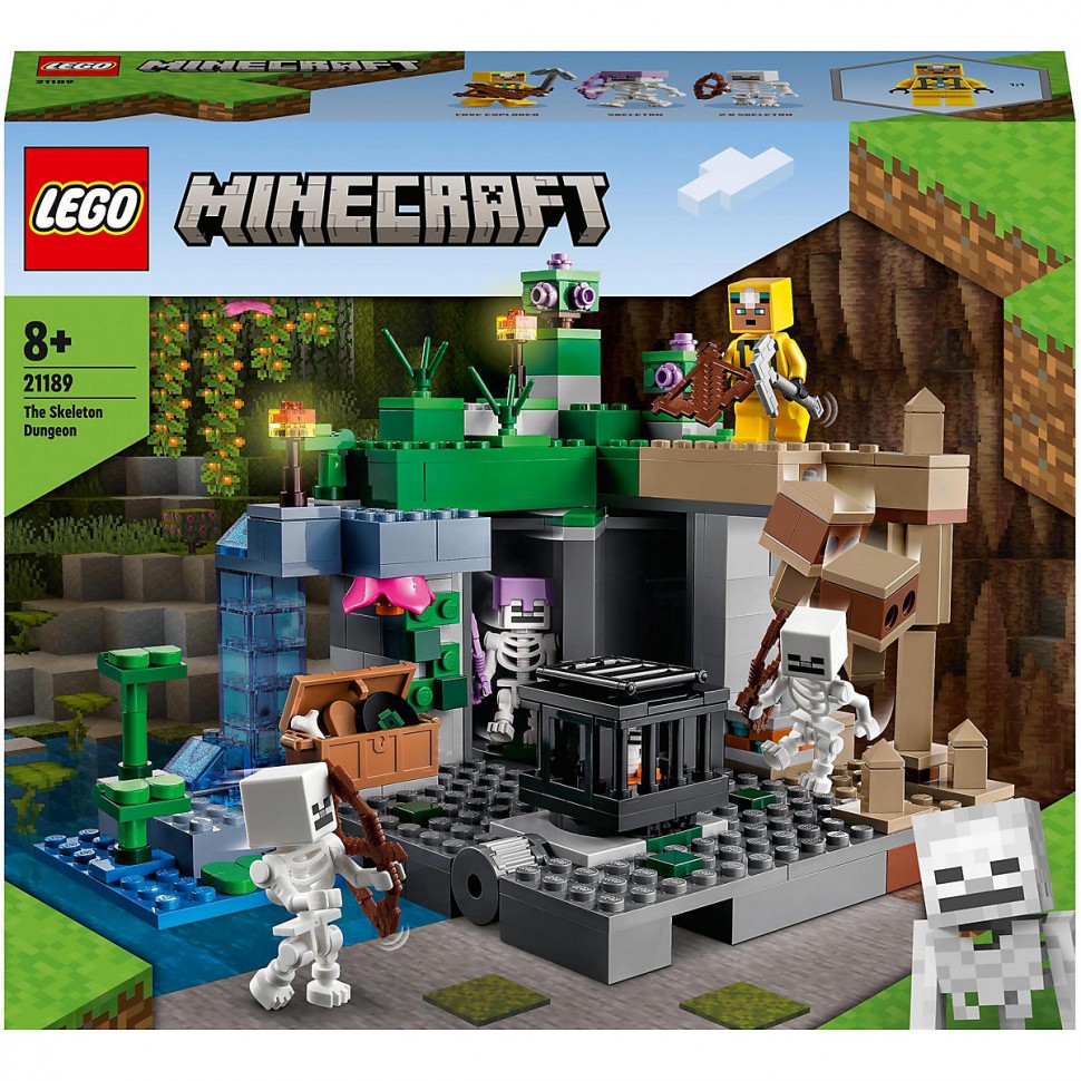 Купить LEGO Minecraft 21189 Das Skelettverlies ЛЕГО Подземелье скелетов в  интернет-магазине Diskontshop.eu Германия всего за 4 889 руб. в