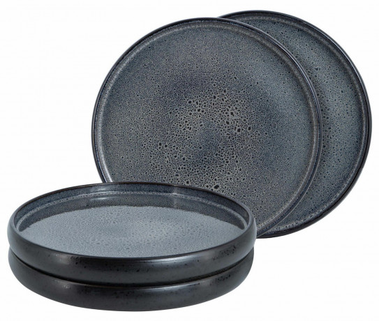 Moritz & Moritz Moritz & Moritz Speiseteller 4-tlg. Reaktiv grau Обеденные тарелки Moritz & Moritz 4 шт. Реактивный