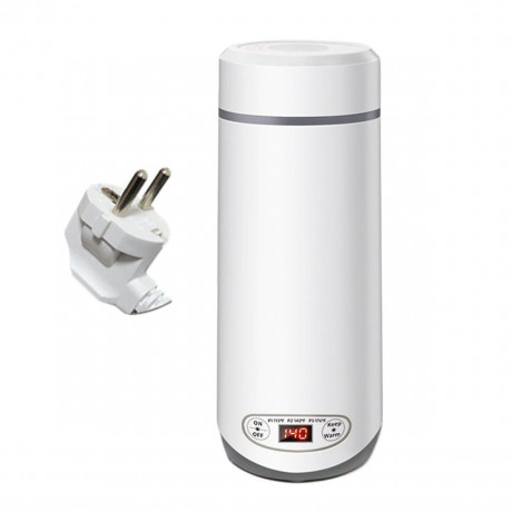 Yoyaxi Yoyaxi Reise-Wasserkocher Tragbarer Reise-Wasserkocher aus Edelstahl mit beheiztem Becher,350 ml, Drei Temperaturmodi, schnelles Aufheizen und Warmeerhaltung Дорожный чайник Yoyaxi Портативный дорожный чайник из нержавеющей стали с чашкой с подогр