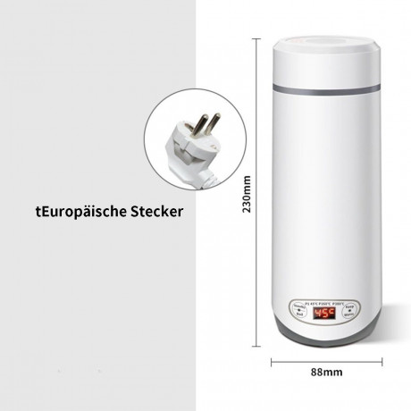 Yoyaxi Yoyaxi Reise-Wasserkocher Tragbarer Reise-Wasserkocher aus Edelstahl mit beheiztem Becher,350 ml, Drei Temperaturmodi, schnelles Aufheizen und Warmeerhaltung Дорожный чайник Yoyaxi Портативный дорожный чайник из нержавеющей стали с чашкой с подогр