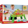 Molto Klappbarer Tisch mit 20 Bausteinen aus Kunststoff Складной стол с 20 пластиковыми строительными блоками
