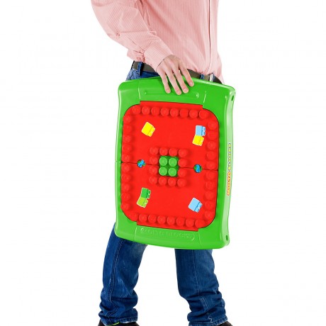 Molto Klappbarer Tisch mit 20 Bausteinen aus Kunststoff Складной стол с 20 пластиковыми строительными блоками