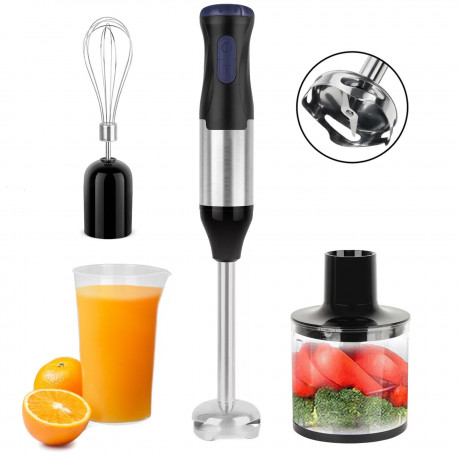 CALIYO CALIYO Stabmixer Stabmixer Set,4 in 1 Stabmixer, 1000 Watt mit 5 Geschwindigkeiten Einstellbar Purierstab Edelstahl Ручной блендер CALIYO, набор ручных блендеров, ручной блендер 4 в 1, мощность 1000 Вт, 5 скоростей, регулируемый очищающий стержень