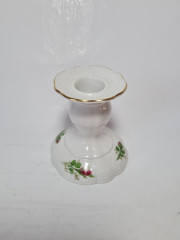 Подсвечники винтажные Seltmann Weiden с сиреневыми цветками, фарфор, 2 шт., 6.5 x 8 см, 9 х 8 см, Германия, 1960-70гг.