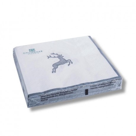 Gmundner Keramik Gmundner Keramik Grauer Hirsch Servietten Lunch 33x33 cm 20 Stuck Салфетки Gmundner Ceramics Grey Deer Lunch 33x33 см 20 шт.