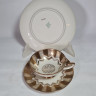 Чайное трио винтажное Winterling Roslau Bavaria / 20er с золотистым декором, фарфор, Германия, 1960-70гг. Чайное трио винтажное Winterling Roslau Bavaria / 20er с золотистым декором, фарфор, Германия, 1960-70гг.