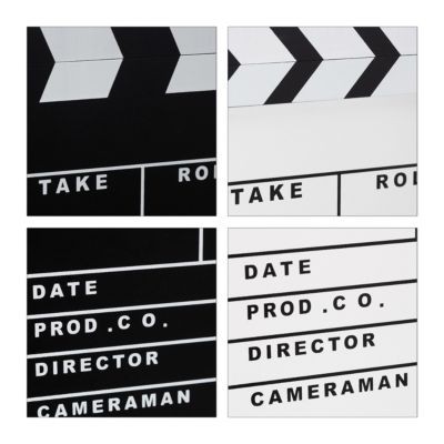 relaxdays 2 x Filmklappe Schwarz\/Weiss 2 x хлопушка черный/белый