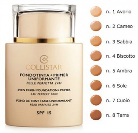 Collistar Even Finish Foundation, Коллистар База под макияж + тональное средство c SPF15, Nr. 2 Cameo, 35 мл