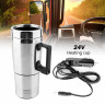 Yoyaxi Yoyaxi Wasserkocher Beheizter Reisebecher aus Edelstahl, 12V/24V PKW LKW LKW elektrisch thermisch Дорожная кружка с подогревом чайника Yoyaxi из нержавеющей стали, электрическая термостанция для автомобилей, грузовиков, 12 В/24 В