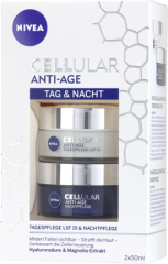 NIVEA Anti-Age Tages- und Nachtcreme Pflegeset и Ночной крем для лица Крем Set Cellular Антивозрастной эффект LSF 15, 2 шт