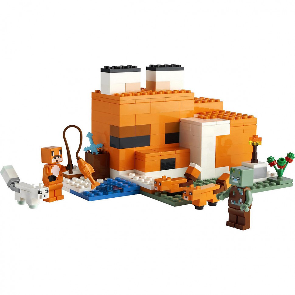 Купить LEGO Minecraft 21178 Die Fuchs-Lodge ЛЕГО Лисья хижина в  интернет-магазине Diskontshop.eu Германия всего за 3 259 руб. в