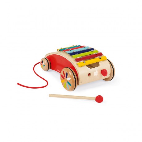 Janod Xylophon-Wagen Zum Ziehen Выдвижная тележка для ксилофона