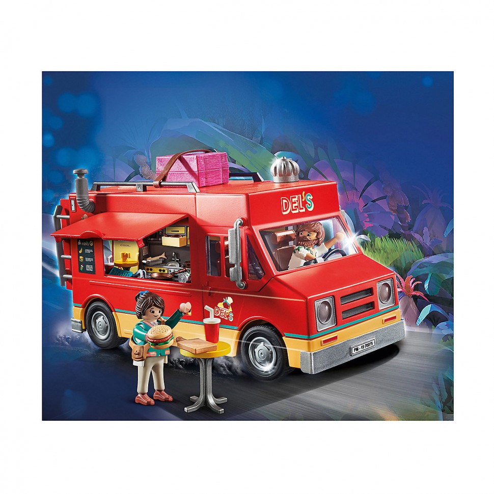 Купить PLAYMOBIL PLAYMOBIL 70075 THE MOVIE Dels Food Truck PLAYMOBIL 70075  ФИЛЬМ Грузовик с едой Del's в интернет-магазине Diskontshop.eu Германия  всего за 6 519 руб. в