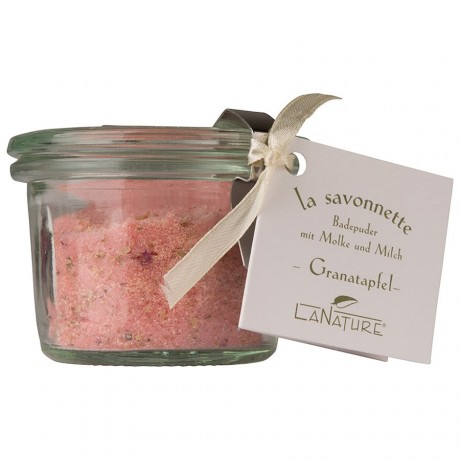 LaNature Badepuder Granatapfel mit Blutenblatter Badezusatz Granatapfel, 70 g