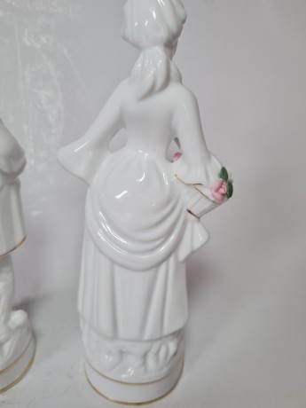 PMI Коллекционные Статуэтки "Он и она" с позолотой, 21см, Германия, 1960-70гг.