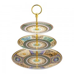Rosenthal meets Versace Rosenthal Versace Barocco Mosaic Etagere 3-tlg. 17-21-28 cm Подставка для торта Rosenthal Versace Barocco Mosaic 3 шт. 17-21-28см