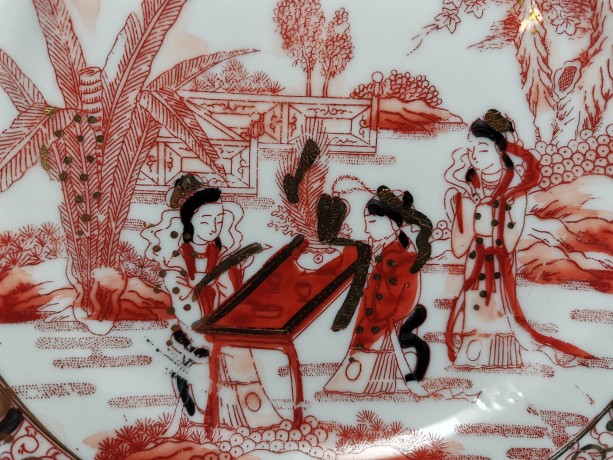 Japan porcelain, Японский Фарфор Набор из шести коллекционных тарелок "Гейши", 17см х 2см