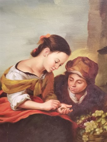 Продавщица фруктов, копия картины Бартоломе Эстебана Мурильо (Murillo) 1670 - 1675 гг., холст, масло.