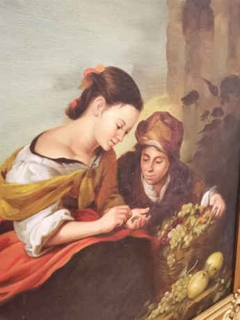 Продавщица фруктов, копия картины Бартоломе Эстебана Мурильо (Murillo) 1670 - 1675 гг., холст, масло.