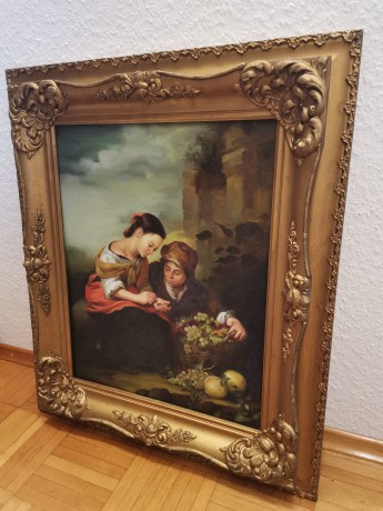 Продавщица фруктов, копия картины Бартоломе Эстебана Мурильо (Murillo) 1670 - 1675 гг., холст, масло.