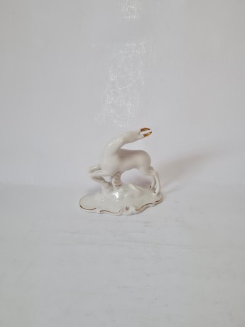 Статуэтка винтажная ARPO "Косуля" с позолотой, Румыния, 1960-70гг.