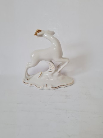 Статуэтка винтажная ARPO "Косуля" с позолотой, Румыния, 1960-70гг.