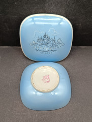 Шкатулка винтажная миниатюрная Kahla &quot;Замок в Вернигероде&quot;, фарфор, 10 х 10 см, Германия, 1960-70гг.