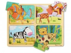Melissa  Doug Natural Play Holzpuzzle Деревянный пазл Natural Play с изображением животных
