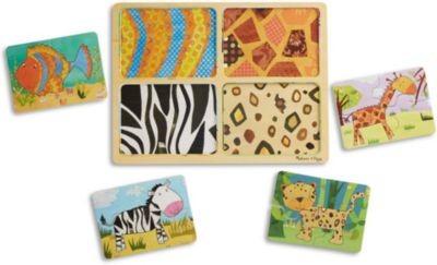 Melissa Doug Natural Play Holzpuzzle Деревянный пазл Natural Play с изображением животных