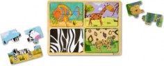 Melissa Doug Natural Play Holzpuzzle Деревянный пазл Natural Play с изображением животных
