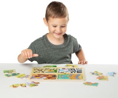 Melissa Doug Natural Play Holzpuzzle Деревянный пазл Natural Play с изображением животных