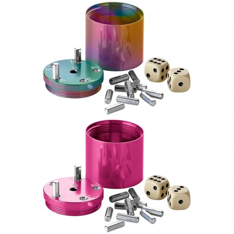 BestSaller SUPER SIX Wurfelspiel Aluminum 2-teiliges Set SUPER SIX алюминиевый набор из 2 предметов для игры в кости