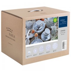 Kahla Kahla Blau Saks - Indisch Blau - Stohblumenmuster Kombiservice 30-tlg. Kahla Blau Saks - Сервиз с комбинированным узором из индийского синего и соломенного цветка 30 шт.