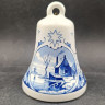 Колокольчик винтажный Delfts Holland "Зима", фарфор, 10 х 7 см, Голландия, 1992 год.