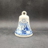 Колокольчик винтажный Delfts Holland "Зима", фарфор, 10 х 7 см, Голландия, 1992 год.