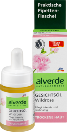 alverde NATURKOSMETIK Gesichtsol Wildrose Масло для лицас экстрактом Дикой розы для сухой кожи , 15 мл