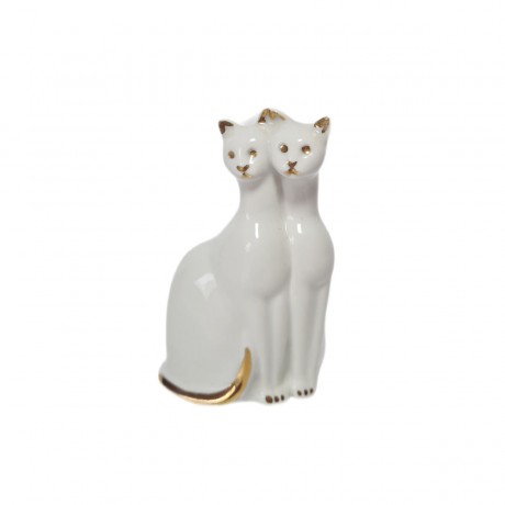 Santa Rufina ALDAYA (Valencia) Фарфоровая статуэтка "Котики" с позолотой, Испания, 9,5см х 6 см, 1960-70гг.