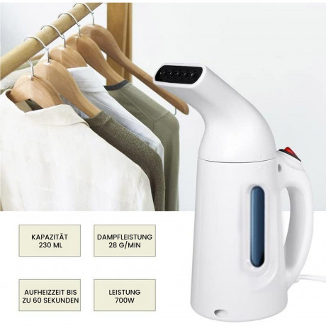 MAGICSHE MAGICSHE Dampfburste 700W, Mit 230ml Wassertank, Schnelle Faltenentfernung,Dampfglatter  Паровая щетка MAGICSHE 700 Вт, с резервуаром для воды 230 мл, быстрое удаление морщин, разглаживание паром.