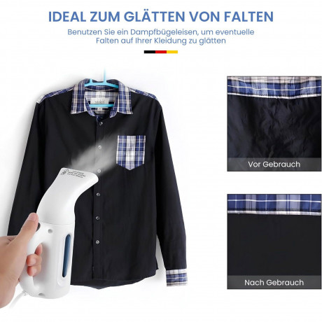 MAGICSHE MAGICSHE Dampfburste 700W, Mit 230ml Wassertank, Schnelle Faltenentfernung,Dampfglatter  Паровая щетка MAGICSHE 700 Вт, с резервуаром для воды 230 мл, быстрое удаление морщин, разглаживание паром.