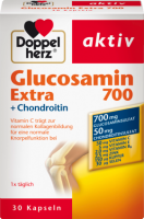 Doppelherz Glucosamin 700  + Chondroitin Капсулы с Витамином С для Выработки Коллагена для Эластичности Мышц, 30 шт