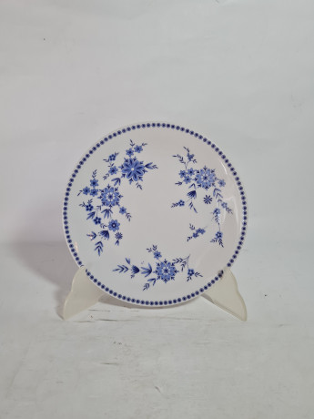 Чайное трио винтажное Seltmann Weiden Bavaria в бело-синих тонах, фарфор, Германия, 1960-70гг.