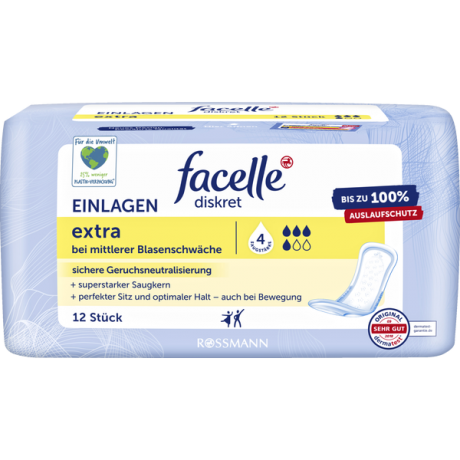 facelle diskret Einlagen extra Medizinprodukt 12 Stück, фаселль Урологические прокладки Экстра 12 шт.