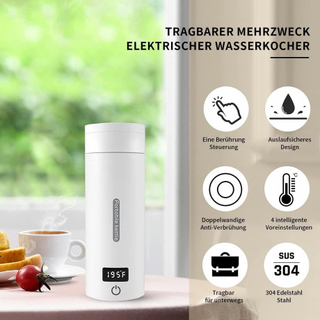 TOPMELON TOPMELON Reise-Wasserkocher Tragbarer elektrischer Wasserkocher, 300,00 W Grun TOPMELON Travel Kettle Портативный электрический чайник 300,00 Вт