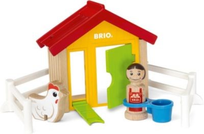 BRIO 8-tlg. Holz Bauernhof Set 8 шт. Деревянный набор фермы