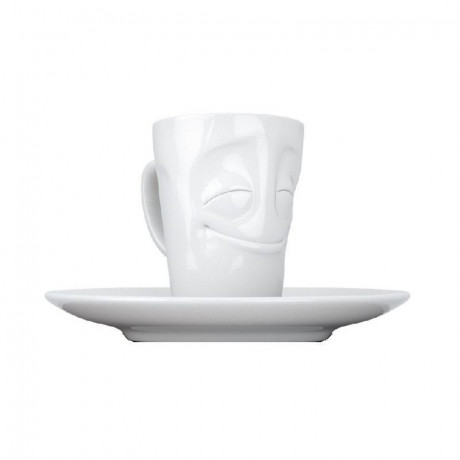 Fiftyeight Products TV Tassen Espressotasse weiss vergnugt 80 ml TV cups чашка для эспрессо белая happy 80 мл