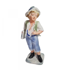 Статуэтка винтажная ARPO &quot;Юноша с книгами&quot;, керамика, 29 см, Румыния, 1960-70гг.