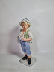 Статуэтка винтажная ARPO &quot;Юноша с книгами&quot;, керамика, 29 см, Румыния, 1960-70гг.